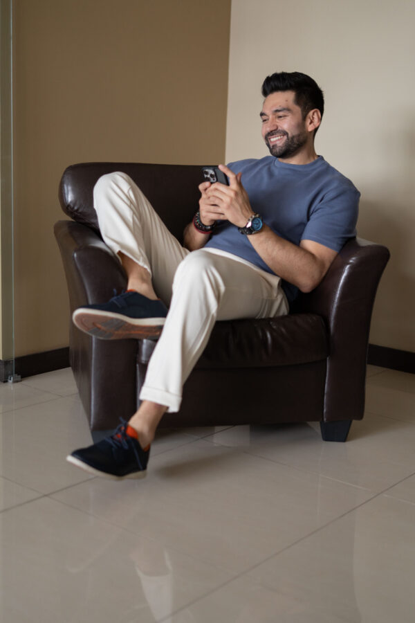 Camiseta Pesada 100% Algodón - Azul