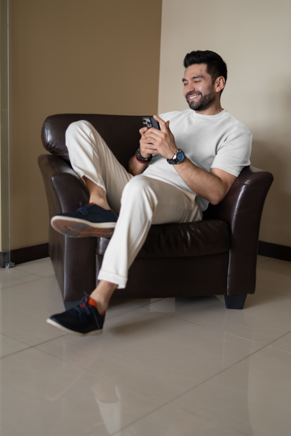 Camiseta Pesada 100% Algodón - Blanco