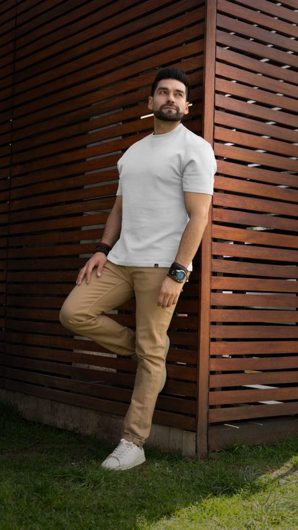 Camiseta Pesada 100% Algodón - Blanco