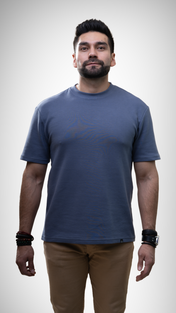 Camiseta Pesada 100% Algodón - Azul