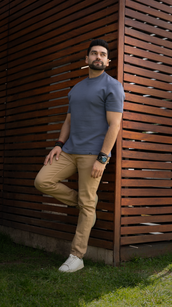 Camiseta Pesada 100% Algodón - Azul