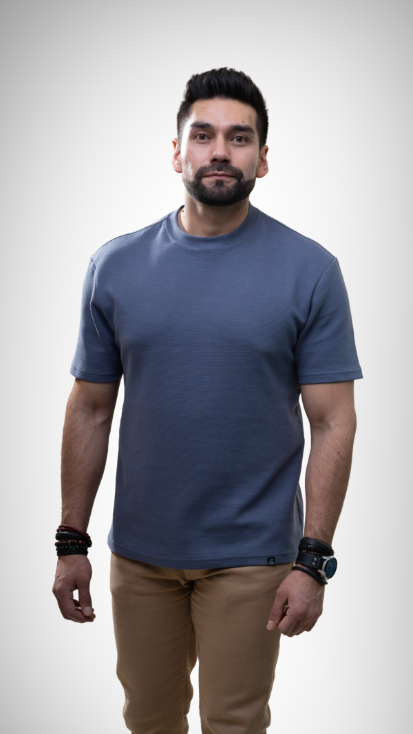 Camiseta Pesada 100% Algodón - Azul