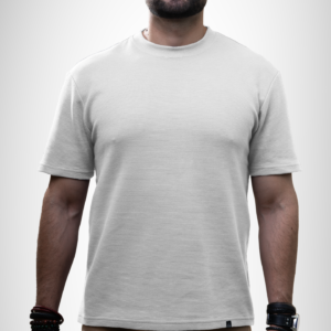 Camiseta de algodón blanca para hombre